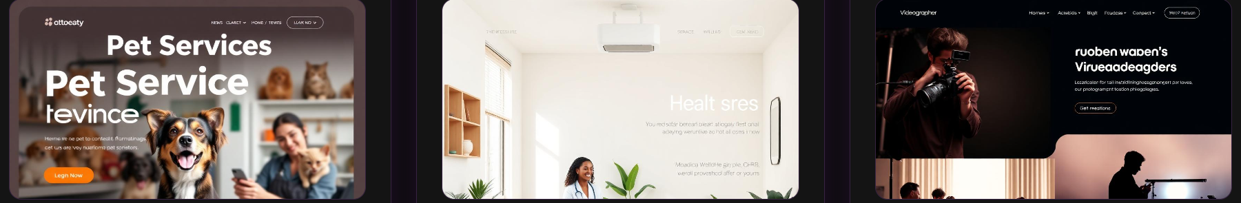 Additional examples of live shareable landing pages